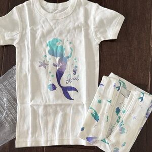GAP Kids Disney Princess Pajamas-organic cotton Ariel Little Mermaid Design